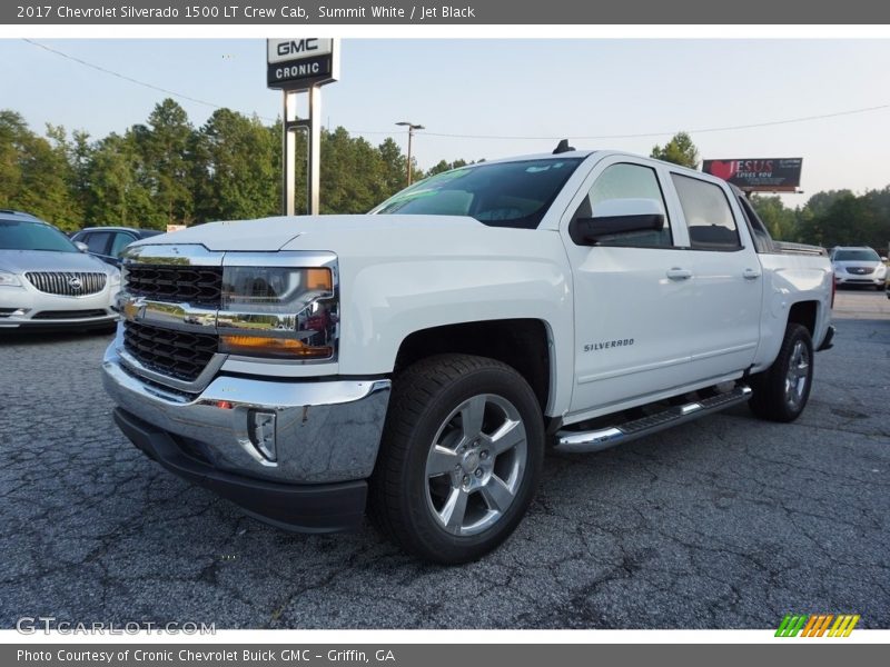 Summit White / Jet Black 2017 Chevrolet Silverado 1500 LT Crew Cab