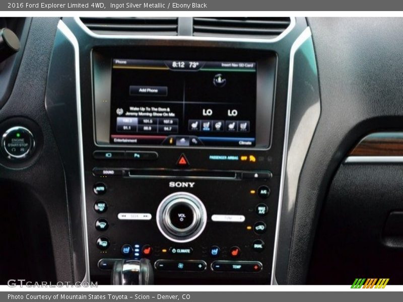 Ingot Silver Metallic / Ebony Black 2016 Ford Explorer Limited 4WD