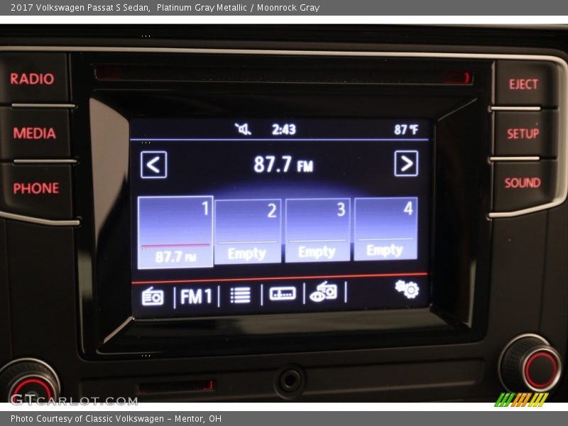 Platinum Gray Metallic / Moonrock Gray 2017 Volkswagen Passat S Sedan