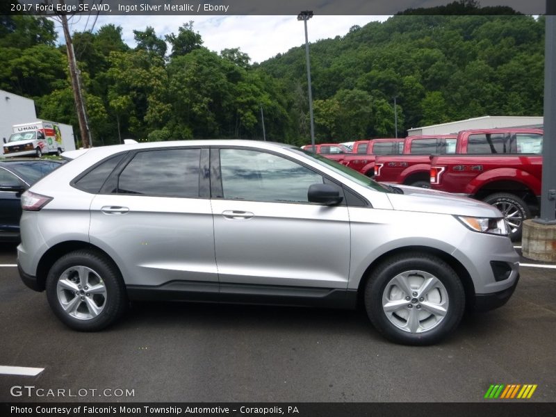 Ingot Silver Metallic / Ebony 2017 Ford Edge SE AWD