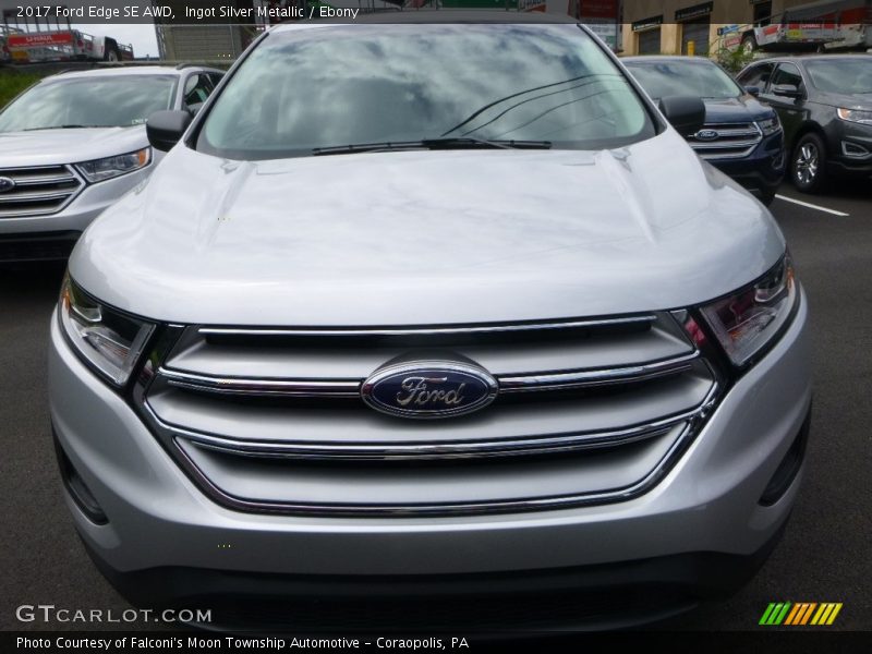 Ingot Silver Metallic / Ebony 2017 Ford Edge SE AWD