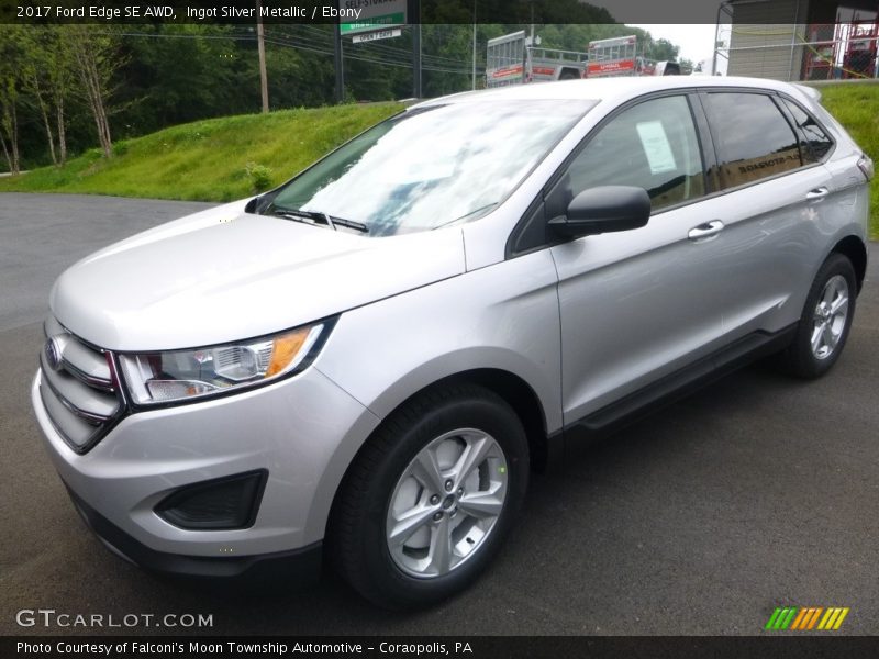 Ingot Silver Metallic / Ebony 2017 Ford Edge SE AWD