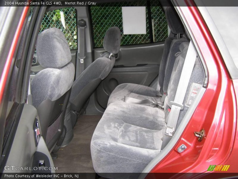 Merlot Red / Gray 2004 Hyundai Santa Fe GLS 4WD