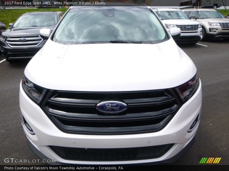 White Platinum Metallic / Ebony 2017 Ford Edge Sport AWD