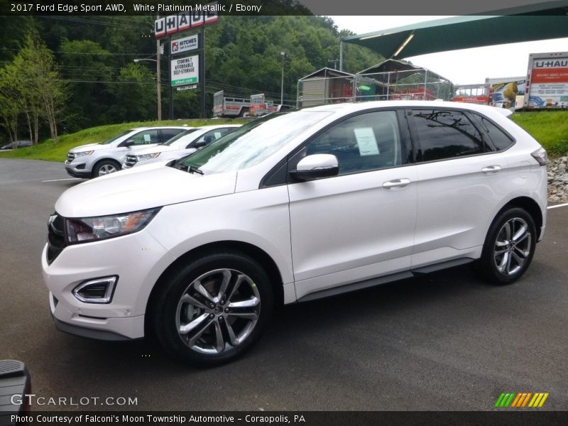 White Platinum Metallic / Ebony 2017 Ford Edge Sport AWD