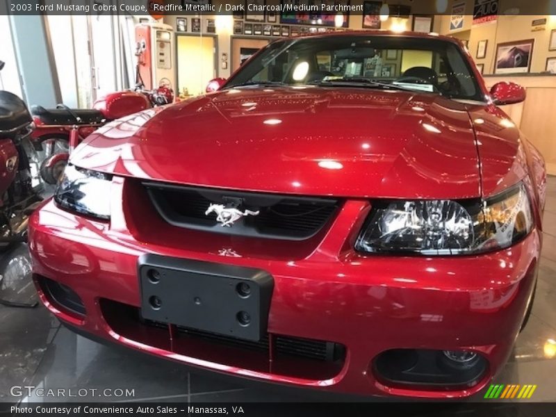 Redfire Metallic / Dark Charcoal/Medium Parchment 2003 Ford Mustang Cobra Coupe