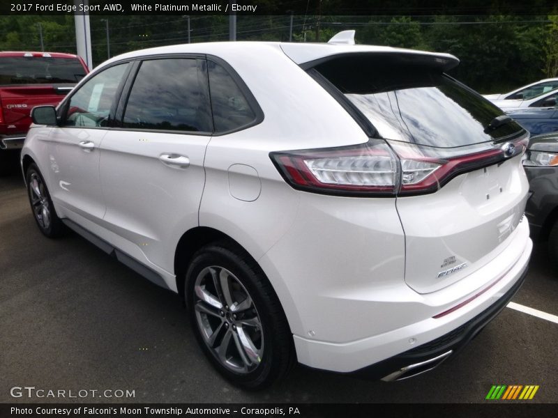 White Platinum Metallic / Ebony 2017 Ford Edge Sport AWD