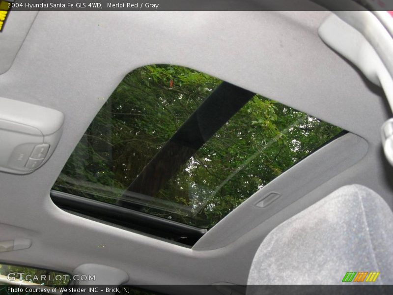 Merlot Red / Gray 2004 Hyundai Santa Fe GLS 4WD