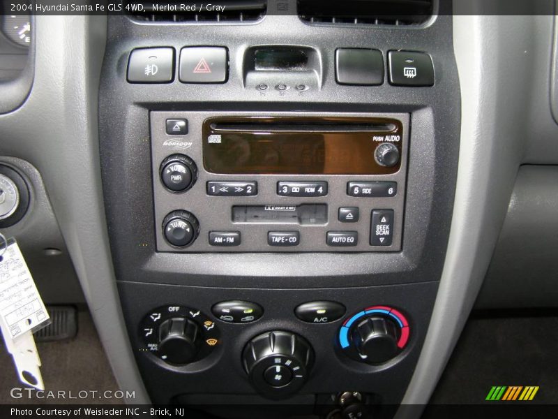 Merlot Red / Gray 2004 Hyundai Santa Fe GLS 4WD