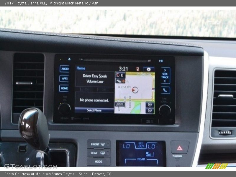 Midnight Black Metallic / Ash 2017 Toyota Sienna XLE