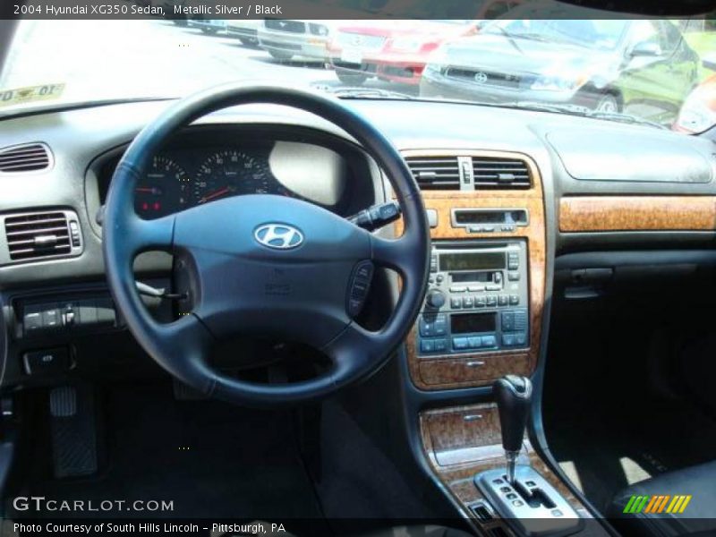 Metallic Silver / Black 2004 Hyundai XG350 Sedan