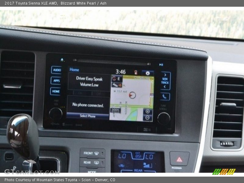 Blizzard White Pearl / Ash 2017 Toyota Sienna XLE AWD
