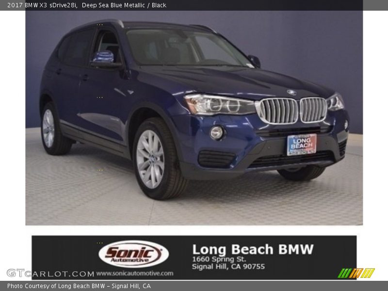 Deep Sea Blue Metallic / Black 2017 BMW X3 sDrive28i