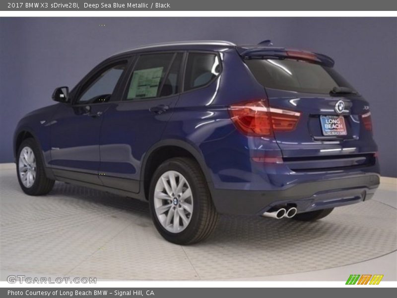 Deep Sea Blue Metallic / Black 2017 BMW X3 sDrive28i