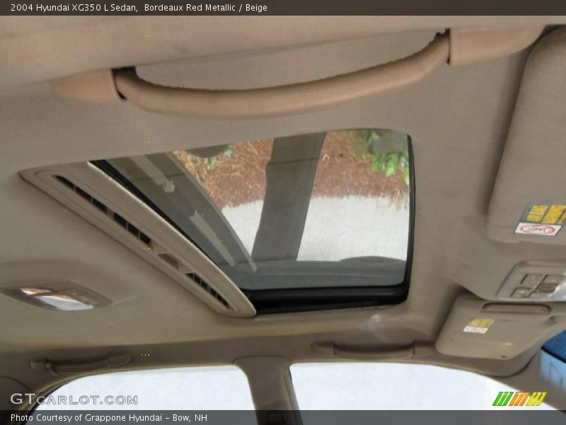 Bordeaux Red Metallic / Beige 2004 Hyundai XG350 L Sedan