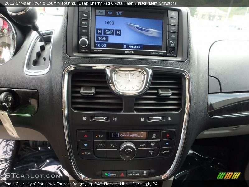 Deep Cherry Red Crystal Pearl / Black/Light Graystone 2012 Chrysler Town & Country Touring