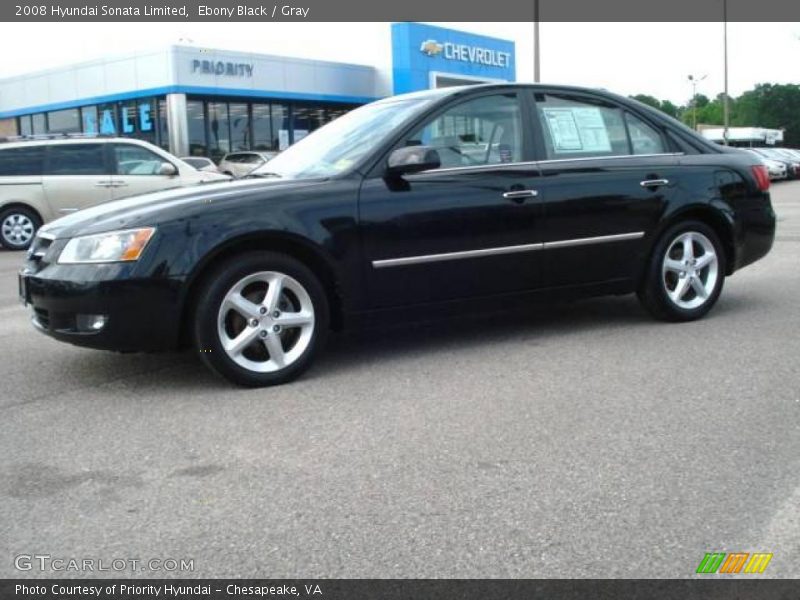 Ebony Black / Gray 2008 Hyundai Sonata Limited