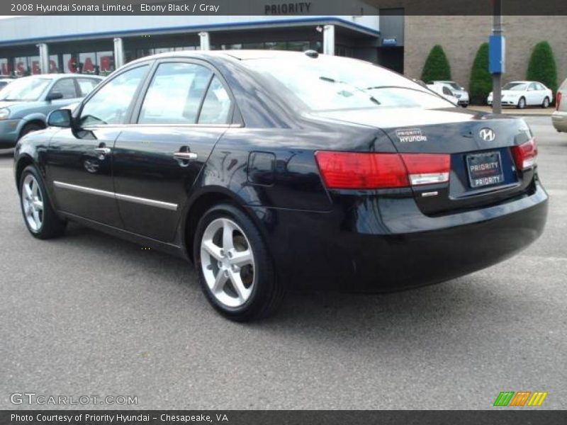 Ebony Black / Gray 2008 Hyundai Sonata Limited