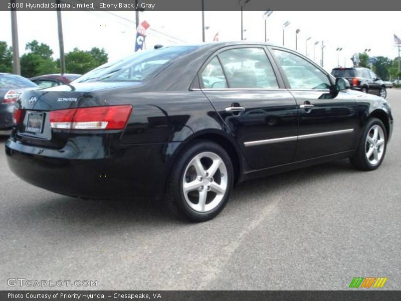 Ebony Black / Gray 2008 Hyundai Sonata Limited