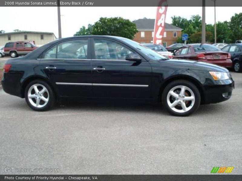 Ebony Black / Gray 2008 Hyundai Sonata Limited