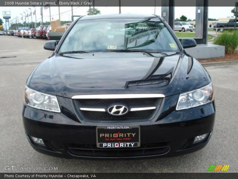 Ebony Black / Gray 2008 Hyundai Sonata Limited
