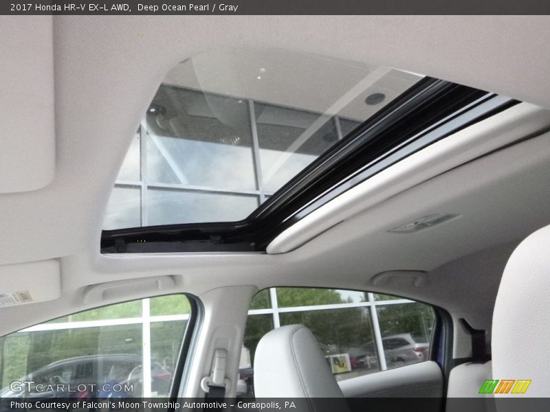 Deep Ocean Pearl / Gray 2017 Honda HR-V EX-L AWD