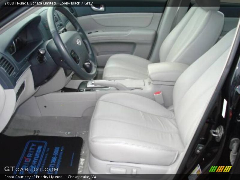 Ebony Black / Gray 2008 Hyundai Sonata Limited