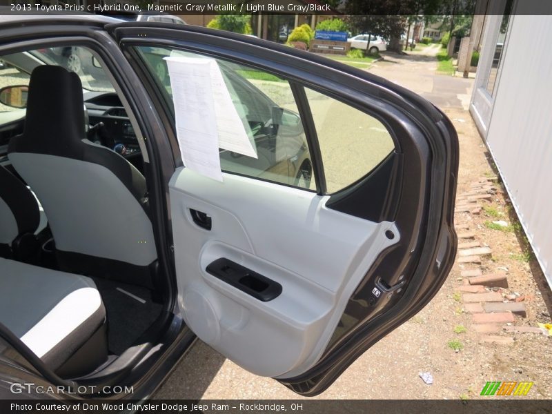 Magnetic Gray Metallic / Light Blue Gray/Black 2013 Toyota Prius c Hybrid One