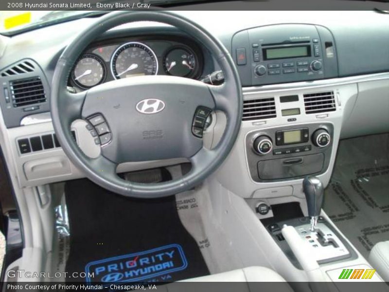 Ebony Black / Gray 2008 Hyundai Sonata Limited
