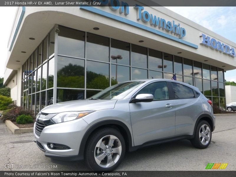 Lunar Silver Metallic / Gray 2017 Honda HR-V EX AWD