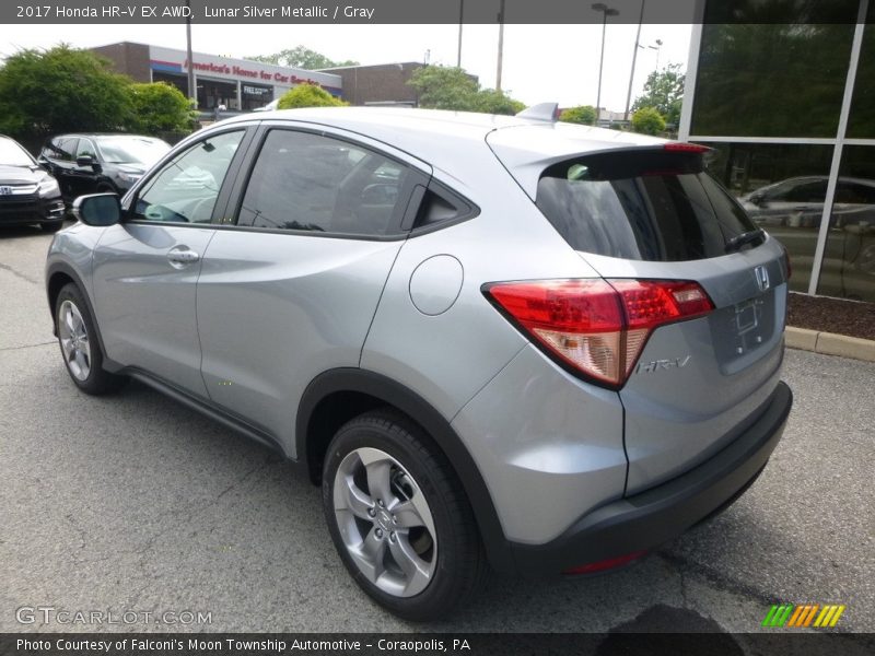 Lunar Silver Metallic / Gray 2017 Honda HR-V EX AWD
