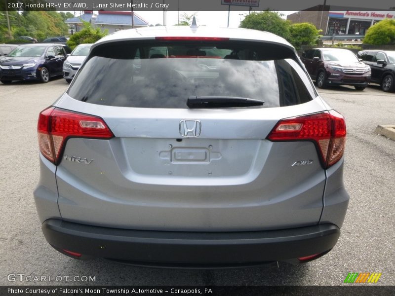 Lunar Silver Metallic / Gray 2017 Honda HR-V EX AWD