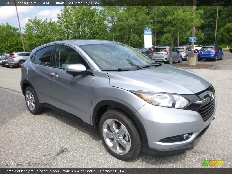 Lunar Silver Metallic / Gray 2017 Honda HR-V EX AWD
