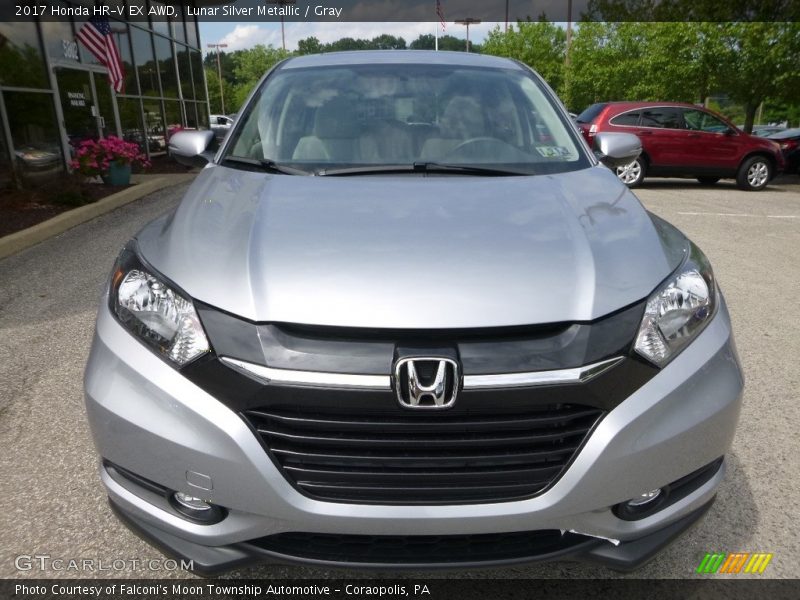 Lunar Silver Metallic / Gray 2017 Honda HR-V EX AWD