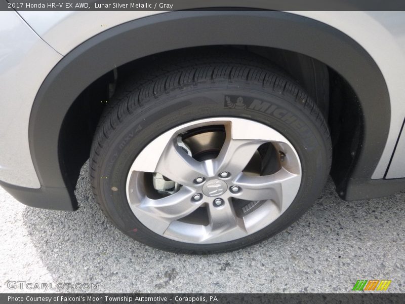 Lunar Silver Metallic / Gray 2017 Honda HR-V EX AWD