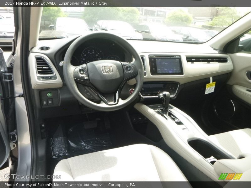 Lunar Silver Metallic / Gray 2017 Honda HR-V EX AWD