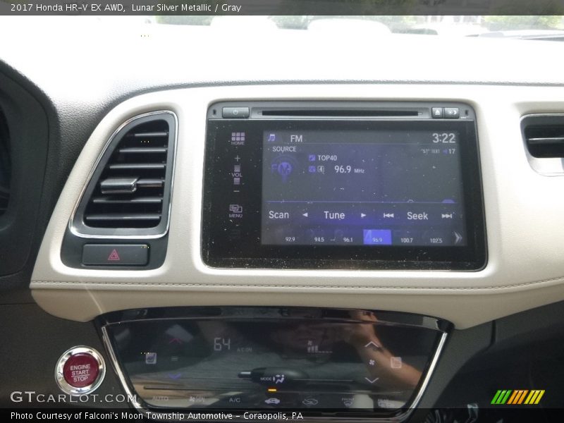 Lunar Silver Metallic / Gray 2017 Honda HR-V EX AWD