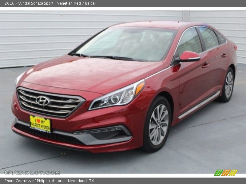 Venetian Red / Beige 2016 Hyundai Sonata Sport