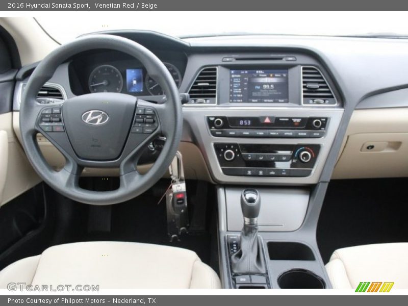 Venetian Red / Beige 2016 Hyundai Sonata Sport