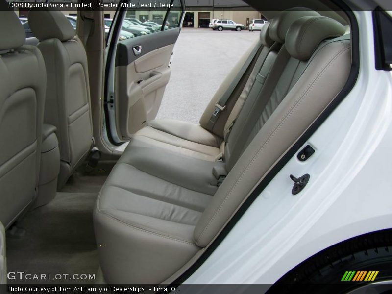 Powder White Pearl / Beige 2008 Hyundai Sonata Limited