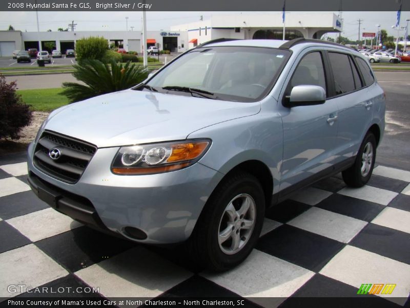 Bright Silver / Gray 2008 Hyundai Santa Fe GLS