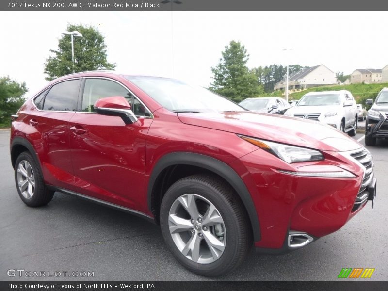Matador Red Mica / Black 2017 Lexus NX 200t AWD