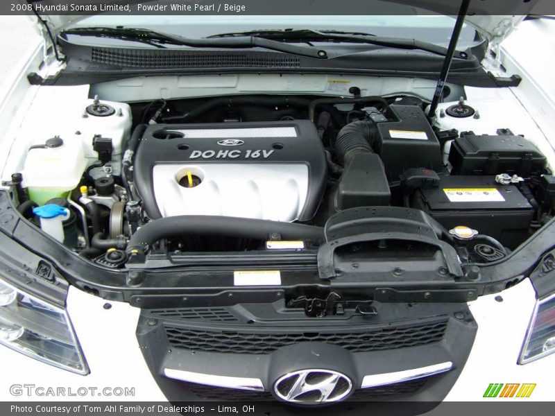 Powder White Pearl / Beige 2008 Hyundai Sonata Limited