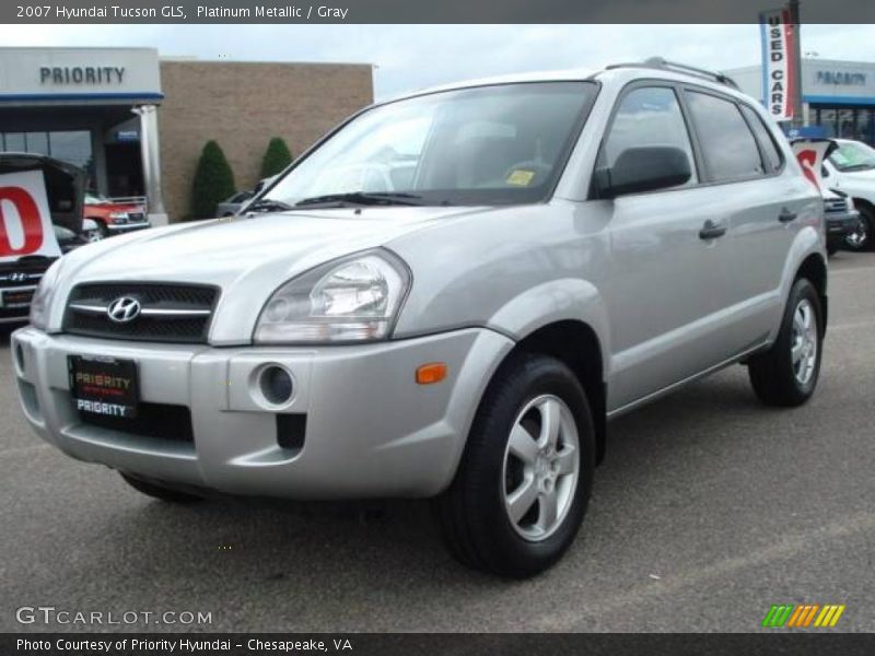 Platinum Metallic / Gray 2007 Hyundai Tucson GLS