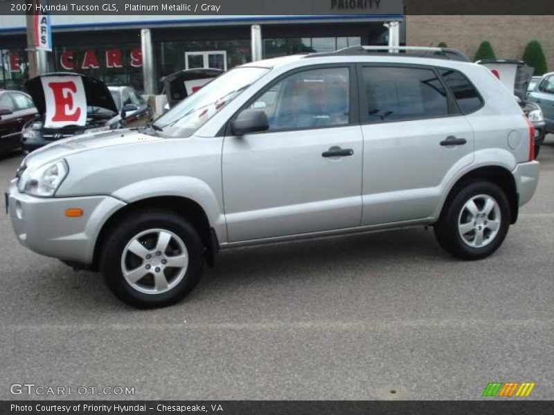 Platinum Metallic / Gray 2007 Hyundai Tucson GLS