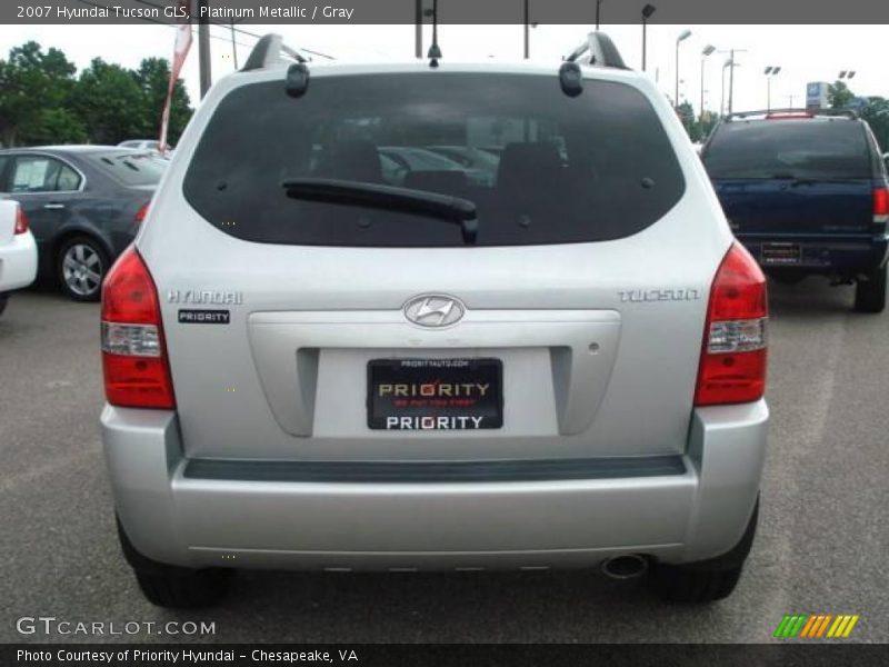 Platinum Metallic / Gray 2007 Hyundai Tucson GLS