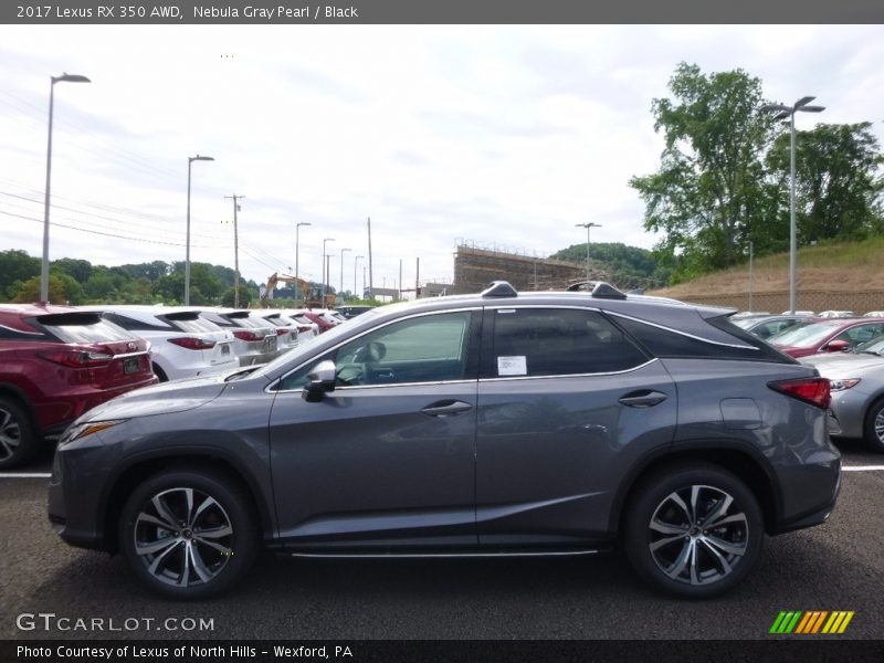 Nebula Gray Pearl / Black 2017 Lexus RX 350 AWD