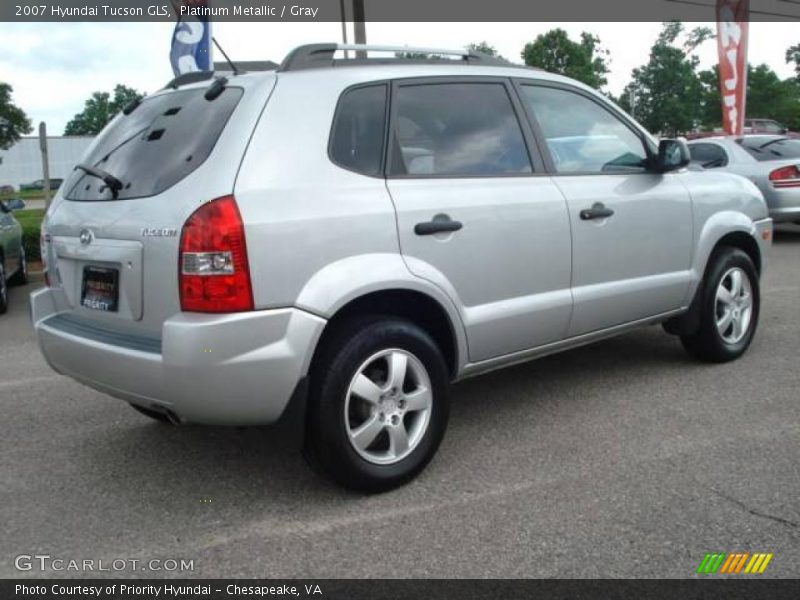 Platinum Metallic / Gray 2007 Hyundai Tucson GLS