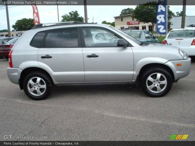 Platinum Metallic / Gray 2007 Hyundai Tucson GLS