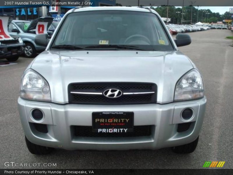 Platinum Metallic / Gray 2007 Hyundai Tucson GLS